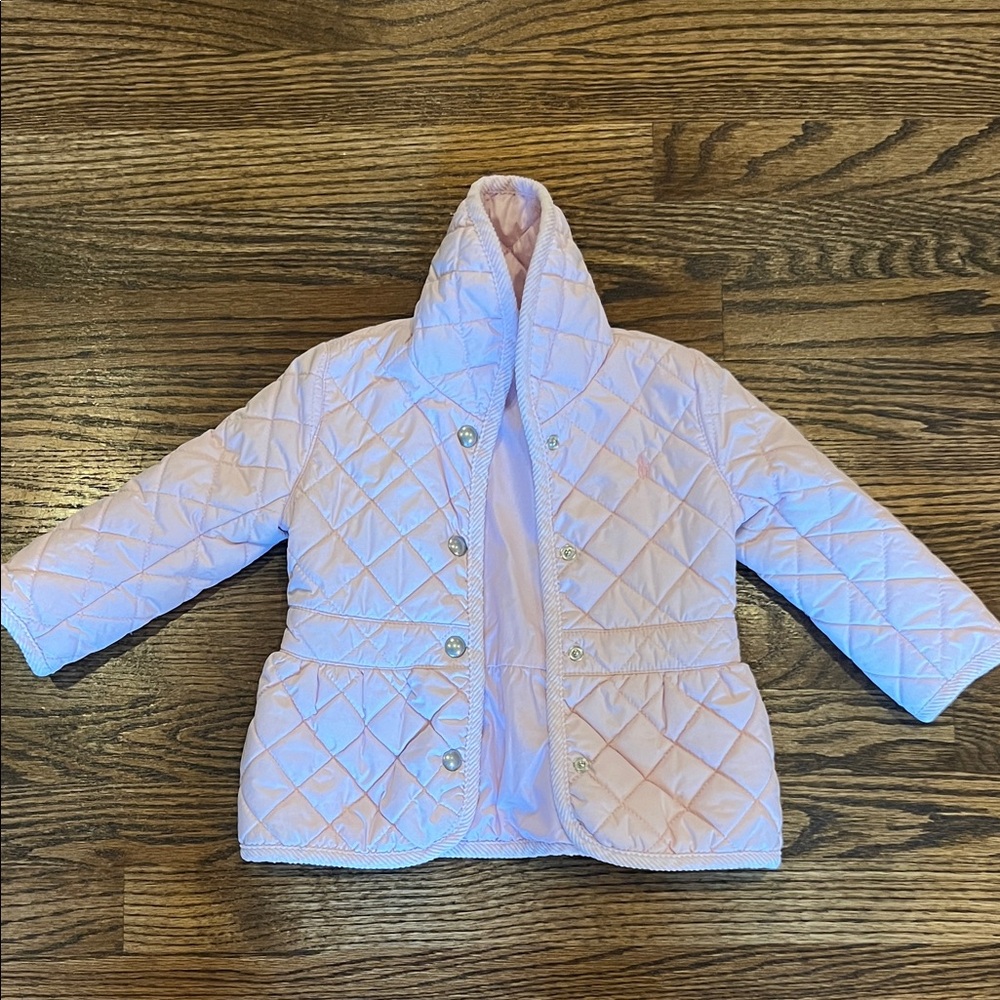 Pink Ralph Lauren Quilted Kids Jacket
